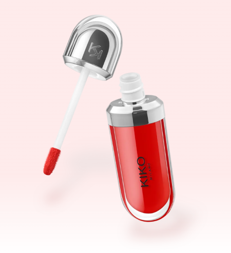 KIKO Milano 3D Hydra Lipgloss 13 Fire Red, 3D Hydra Lipgloss Fire Red, KIKO яскраво-червоний блиск для губ, яскраво-червоний блиск для губ, вогняно-червоний блиск для губ, блиск для губ з глянцевим сяйвом, червоний блиск для губ, блиск для губ з ефектом об’єму, зволожуючий блиск для губ, глянцевий блиск для губ, KIKO 13 Fire Red