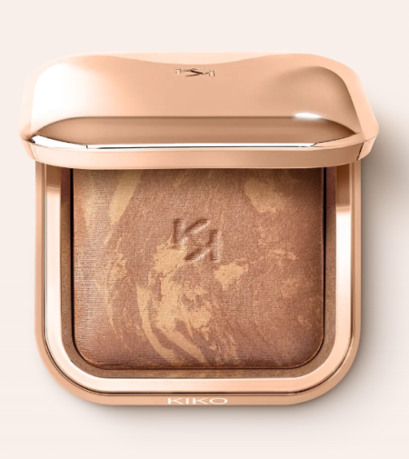 запечена бронзуюча пудра KIKO Milano Silky Glow 02 Terracotta, бронзер KIKO Milano Terracotta, бронзуюча пудра для обличчя KIKO, сяючий бронзер KIKO Milano, запечений бронзер з ефектом сяйва, бронзер для ефекту засмаги, декоративна косметика KIKO Milano, бронзер для скульптурування обличчя, шовковистий бронзер KIKO