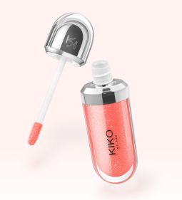 KIKO Milano 3D Hydra Lipgloss 09 Soft Coral, 3D Hydra Lipgloss Soft Coral, KIKO кораловий блиск для губ, кораловий блиск для губ, ніжно-кораловий блиск для губ, нюдово-кораловий блиск для губ, блиск для губ з ефектом об’єму, зволожуючий блиск для губ, глянцевий блиск для губ, KIKO 09 Soft Coral
