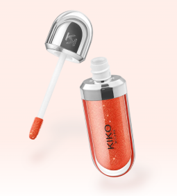 KIKO Milano 3D Hydra Lipgloss 34 Pearly Blood Orange, 3D Hydra Lipgloss Pearly Blood Orange, KIKO червоно-помаранчевий блиск для губ, криваво-помаранчевий блиск для губ, коралово-помаранчевий блиск для губ, блиск для губ з перламутром, блиск для губ з шиммером, яскравий блиск для губ, блиск для губ з ефектом об’єму, зволожуючий блиск для губ, глянцевий блиск для губ, KIKO 34 Pearly Blood Orange